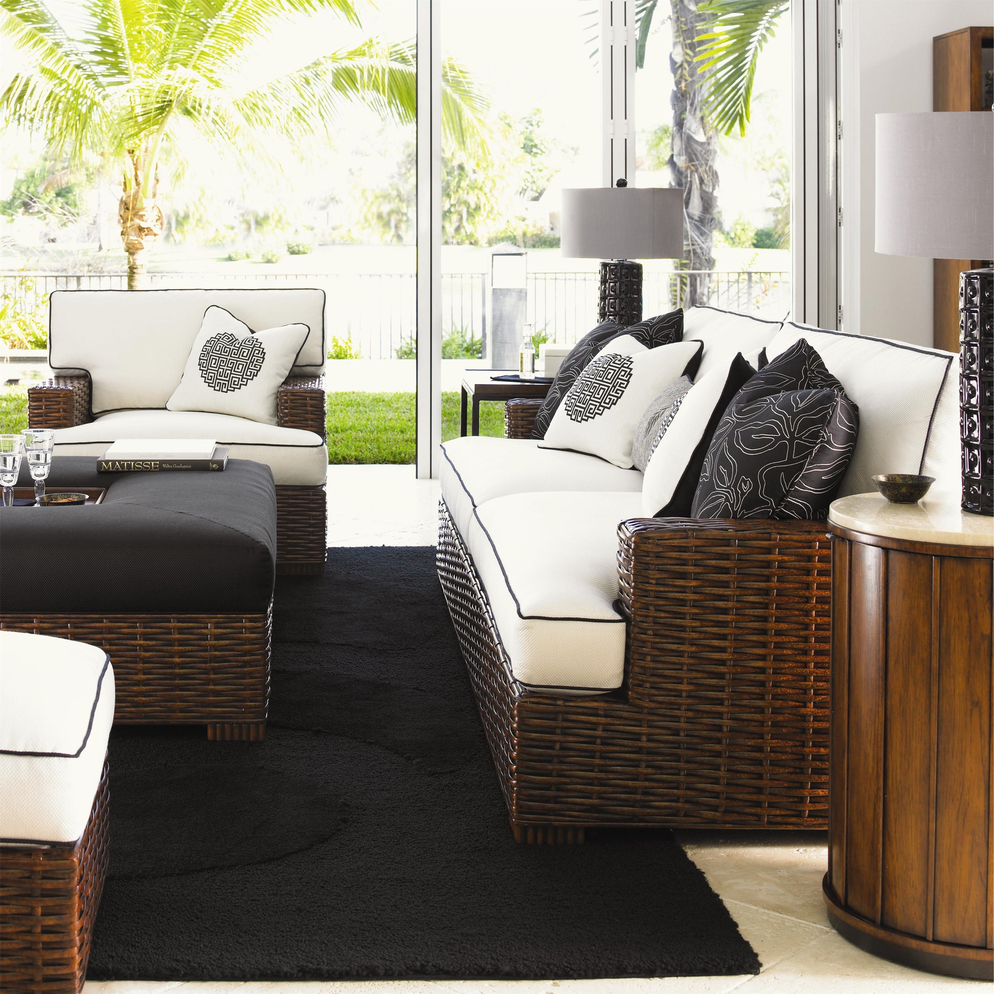 Tommy Bahama Home Ocean Club 179233 Woven Split Rattan Salina Sofa